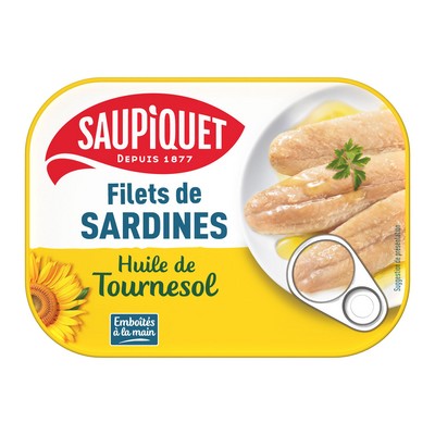 Filets sardines huile tournesol 100g